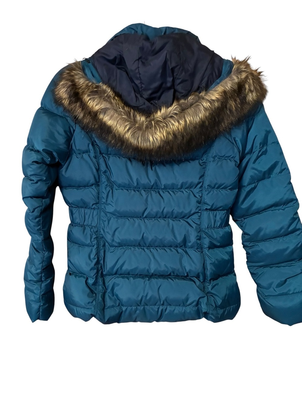 The North Face Gotham Down Jacket Teal Blue Women Small Removable Hood - Picture 2 of 7